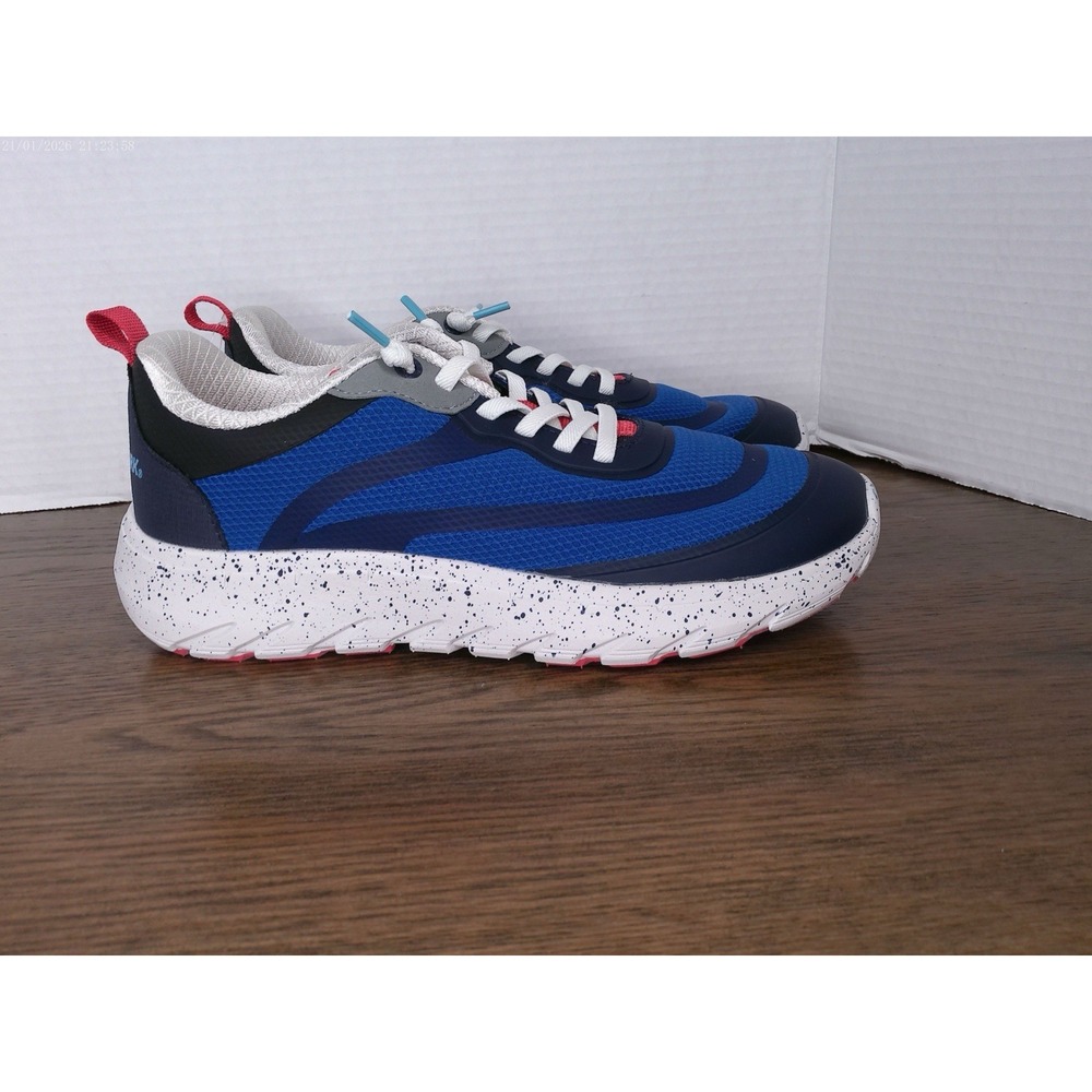 Rugged Shark Men's Casual Trek Sneakers Blue/Red